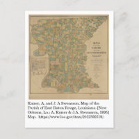 1895 Map of the Parish of East Baton Rouge, La