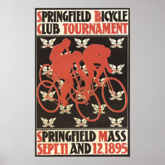 1895 Springfield Massachusetts Bicycle Tournament Poster