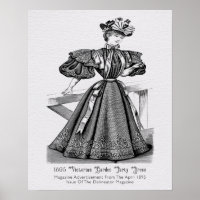 1895 Victorian Garden Party Dress