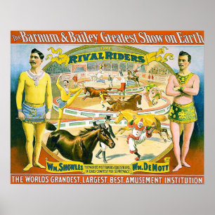1895 ~ Vintage Circus Poster. Poster