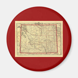 1895 Wyoming Map Magnet