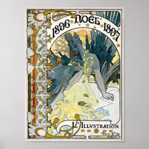 1896 NOEL 1897 Alphonse Maria Mucha Poster