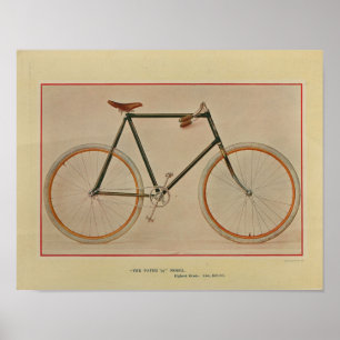 1896 Patee Bicycle Colour Ad Art Print
