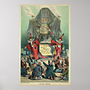 1896 Punch cartoon 'The Great Unknown' Poster