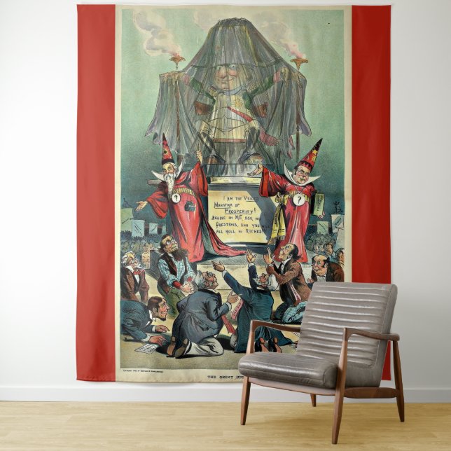 1896 Punch cartoon 'The Great Unknown' Tapestry (In Situ)