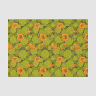 1896 Victorian Nasturtium Floral Print Tissue Paper
