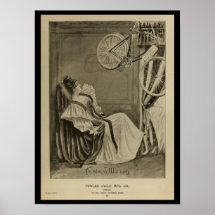 1896 Vintage Bicycle Magazine Ad Art Poster