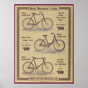 1896 Vintage Bicycle Magazine Ad Art Poster