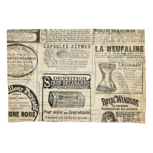 1897 French Newspaper Advertisement Pillowcase