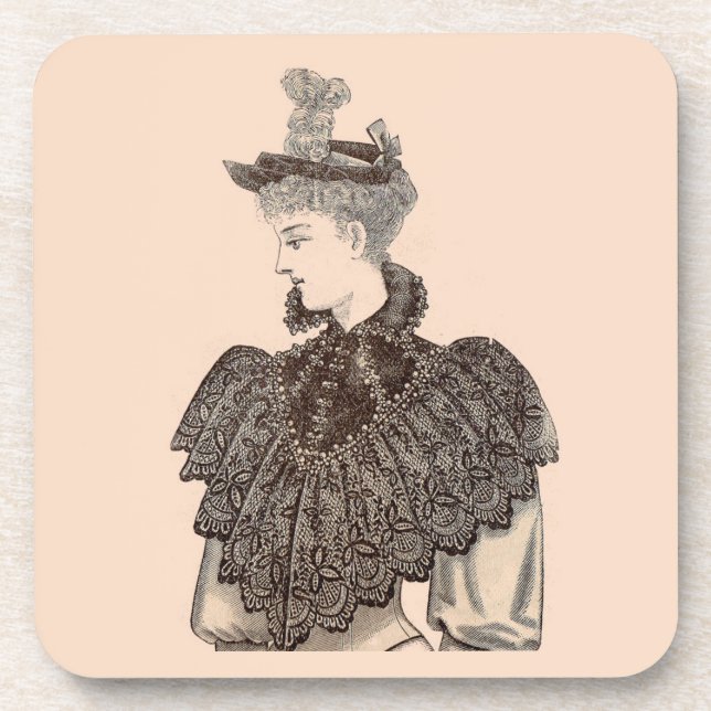 1897 Victorian woman Coaster (Front)