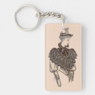 1897 Victorian woman Key Ring