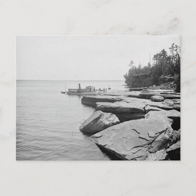 1898 Apostle Islands, Devils Island, Lake Superior Postcard (Front)