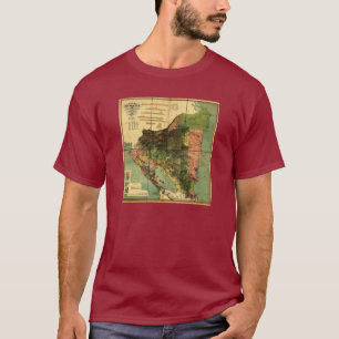 1898 Official Map of Nicaragua T-Shirt