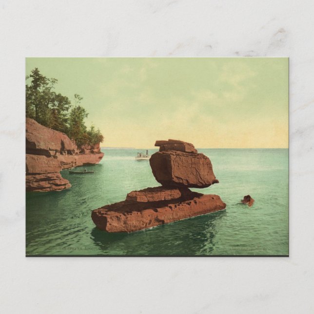 1898 The Sphinx, Apostle Islands, Lake Superior Postcard (Front)