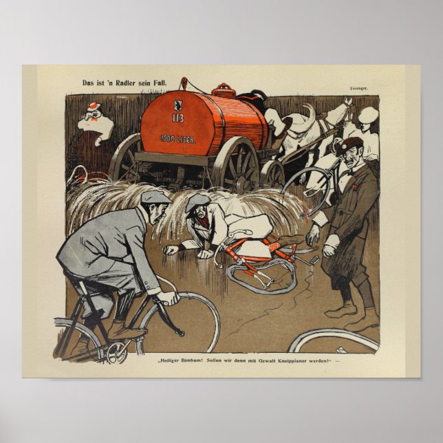 1898 Vintage Bicycle Feininger Ad Art Poster (Front)