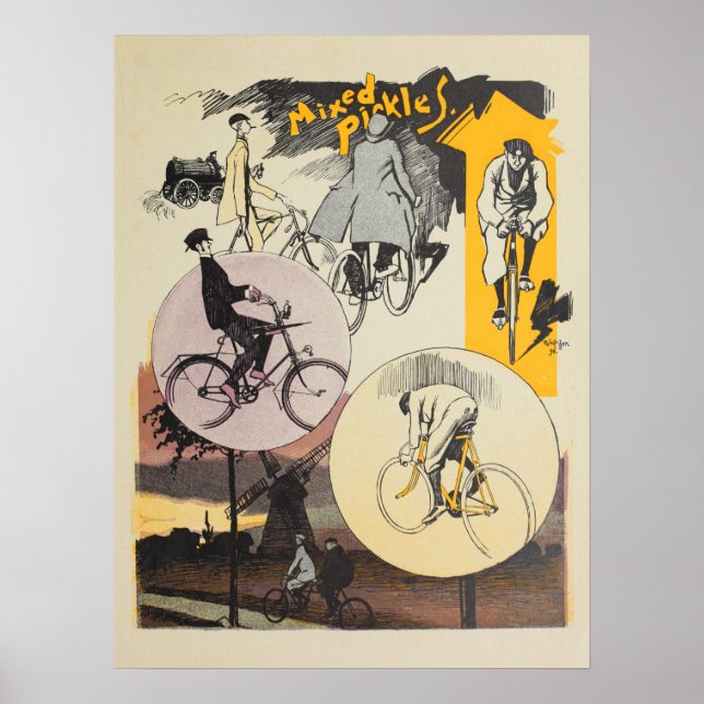 1898 Vintage Bicycle Feininger Ad Art Poster (Front)