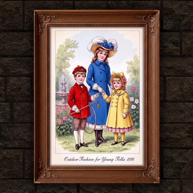 1898 Vintage Outdoor Fashion Wall Poster  (Creator Uploaded)