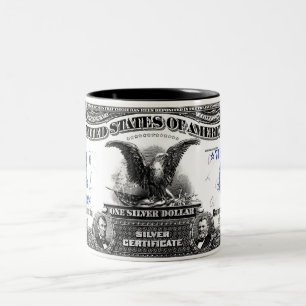 1899 1 Dollar Silver Certificate Black Eagle Mug