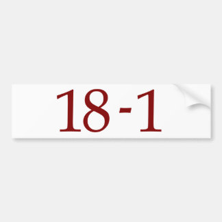 18-1 BUMPER STICKER