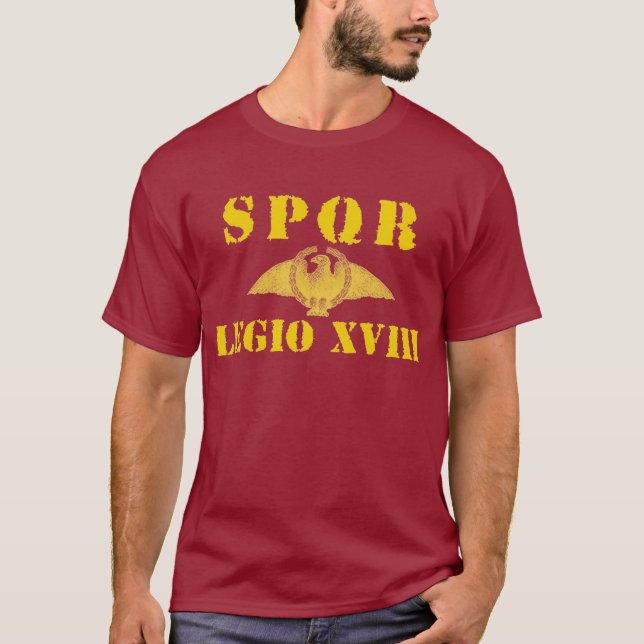 18 Ancient Roman 18th Legion - Eagle T-Shirt (Front)