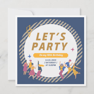 18 and feeling alive: Birthday celebration Invitation