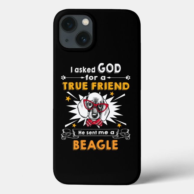 18 Asked God True Friend A Beagle Case-Mate iPhone Case (Back)