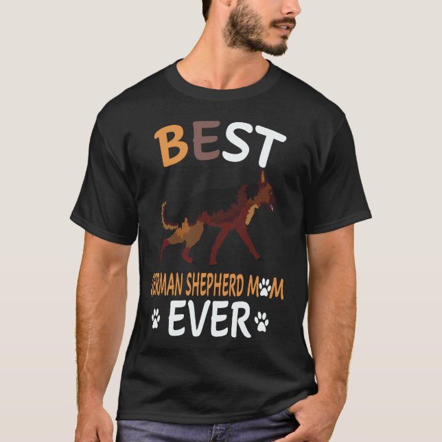 18 Best German Shepherd Mum Ever German Shepherd T-Shirt (Front)