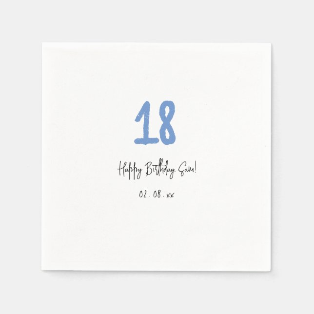 18 birthday  napkin (Front)