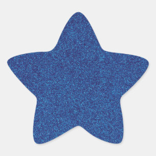 18 Blue Glitter Print Sparkles Star Star Sticker