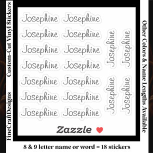 18 Custom Modern 8/9 Letters Name Word Black