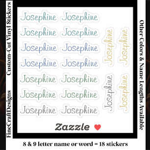 18 Custom Modern 8/9 Letters Name Word Neutral 