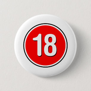 18 - Emo Alternative Grunge Rock Punk 6 Cm Round Badge