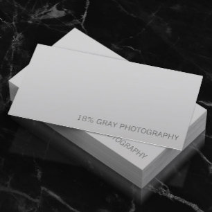 18% Grey Card Photographer QR Code Business Card