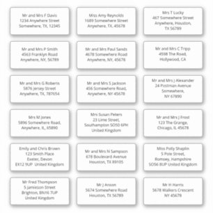 18 Individual Recipient Name Address Shipping Sans