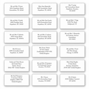 18 Informal Individual Guest Name Address Shipping