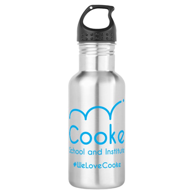 18 or 24oz Cooke Water Bottle, Silver 532 Ml Water Bottle (Front)