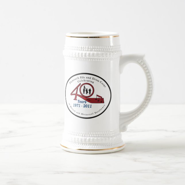 18 oz Stein with PFDC 40th Anniversary logo. (Right)