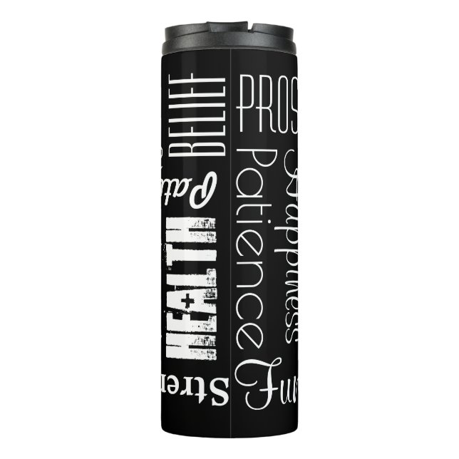 18 Personalised Names or Words Best Wishes Thermal Tumbler (Back)
