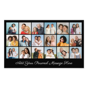 18 Photo Collage Add A Greeting Photo Enlargement Print