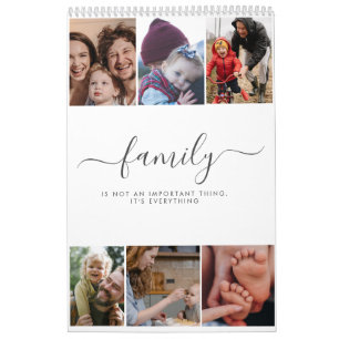 18 Photo Collage Cute Family Love Memory Calendar