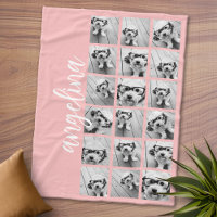18 Photo Collage Script Text Pastel Peach