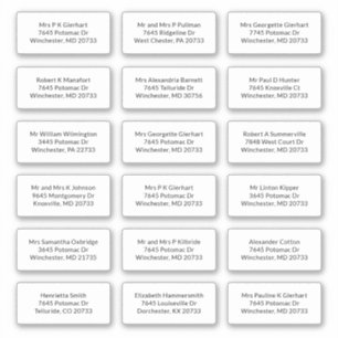 18 Recipient Name Shipping Address Labels