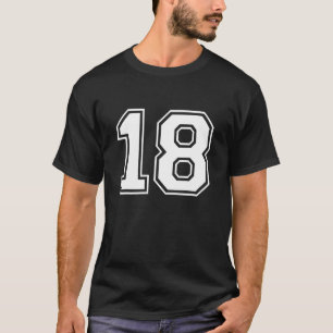 18 Sports Number Fan Best Player Numbers Game Winn T-Shirt