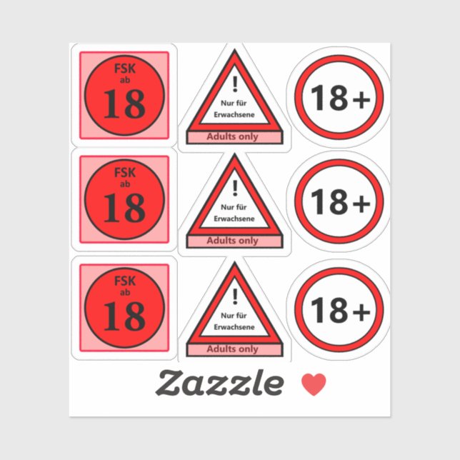 18+ Sticker Set (Sheet)