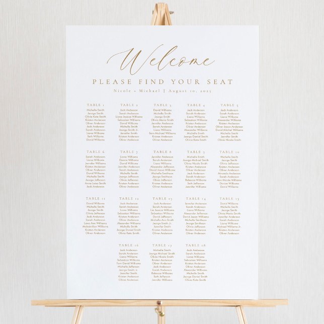 18 Tables Welcome Seating Chart (Creator Uploaded)