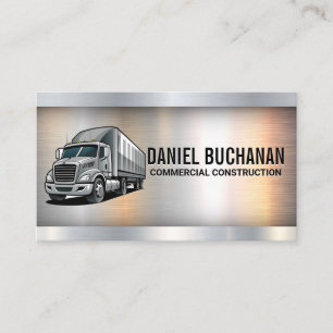 18 Wheeler   Metallic   Transport Business Card