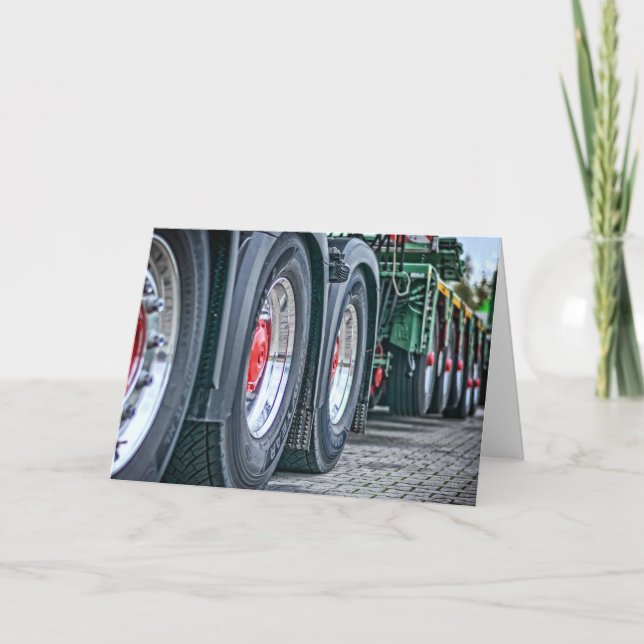 18-wheeler Trucker Truck Driver Birthday Card (Front)