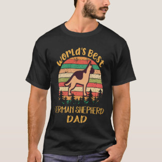 18 World's Best German Shepherd Dad German Shepher T-Shirt