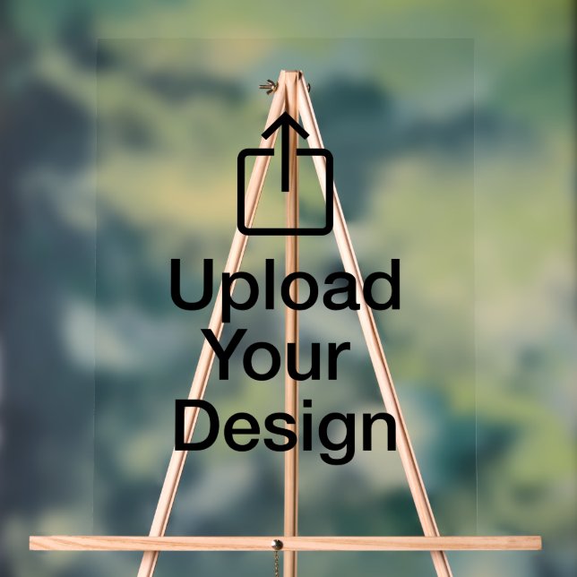 18" x 24" Acrylic Sign, Upload Your Design Sign (Neutral)