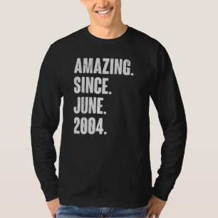 18 Year Old 18th Birthday Amazing Since June 200 T-Shirt
